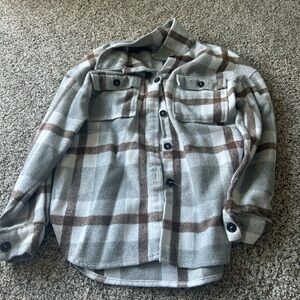 Amazon Gray and Brown Plaid Jacket